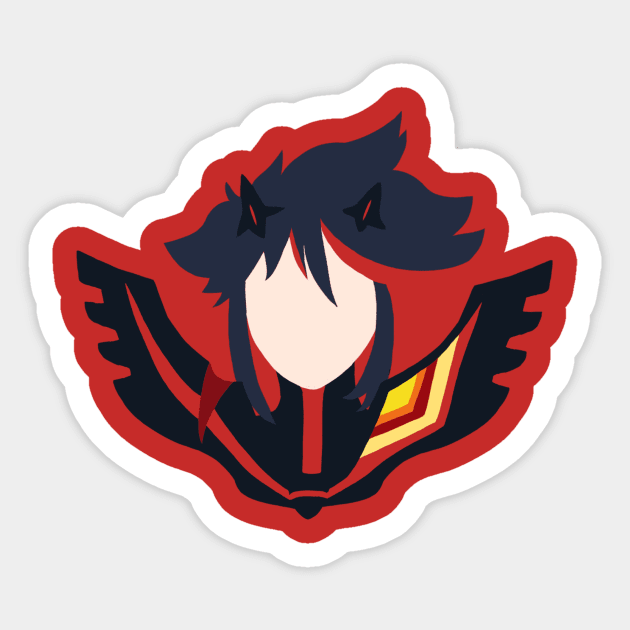 Ryuko and Senketsu minimalist headshot Sticker by Hylidia